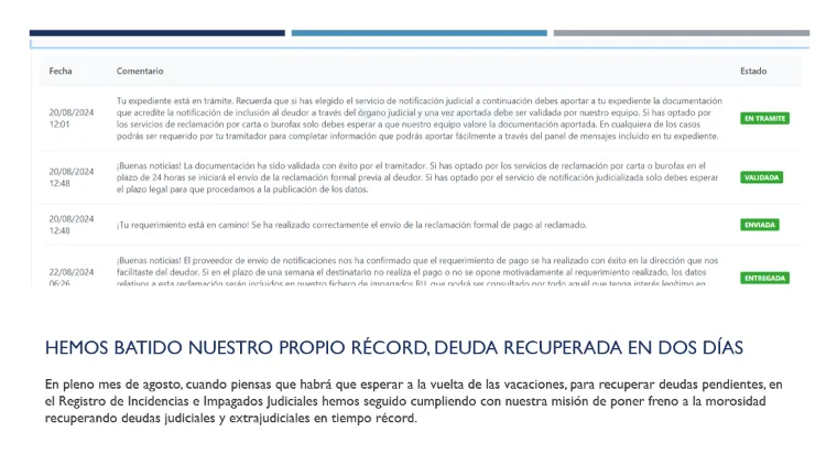¿Cómo recuperar una deuda en tan sólo dos días con el Registro de Impagados Judiciales?